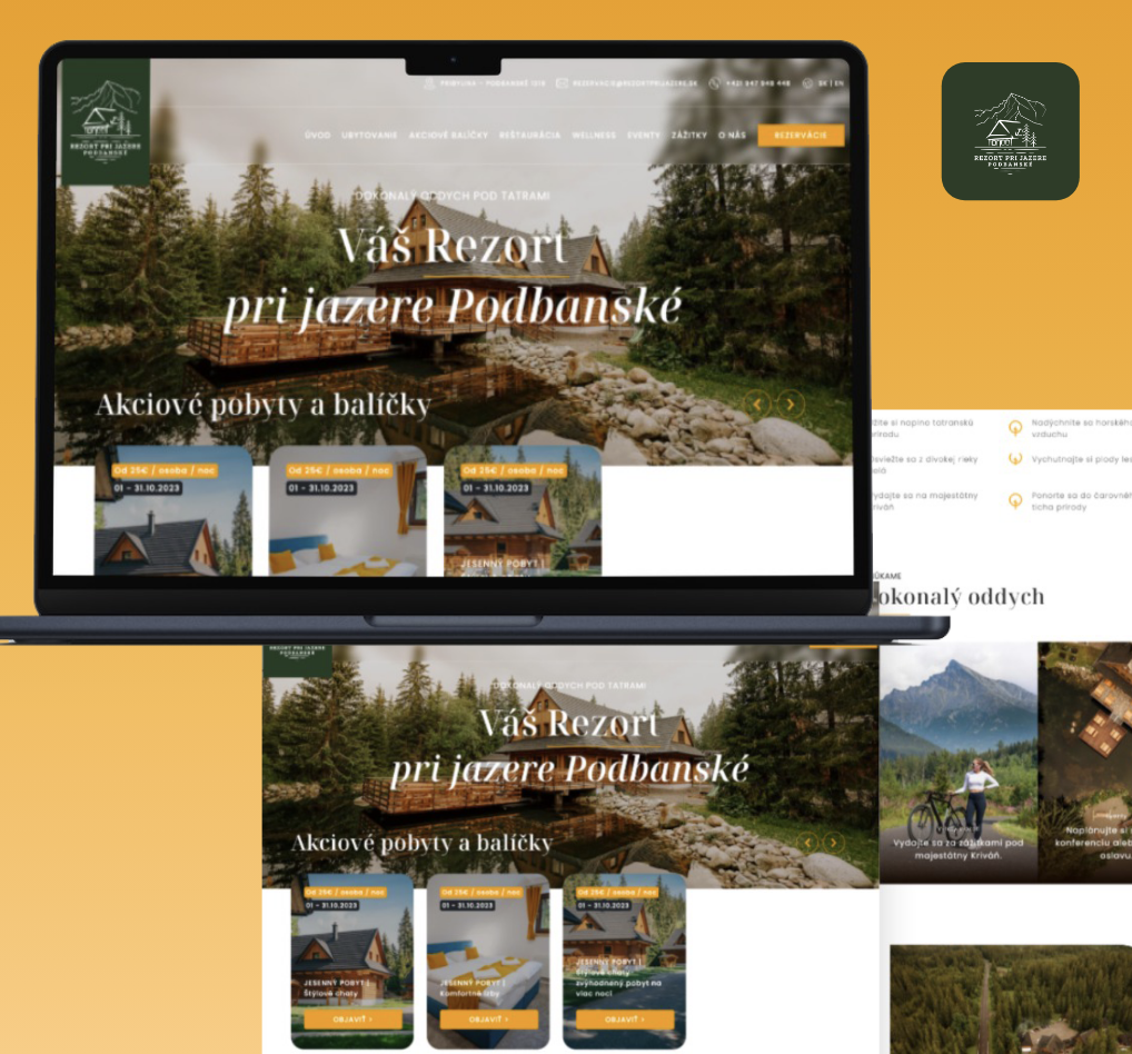 Tvorba web stránok - Rezort pri jazere Podbanské