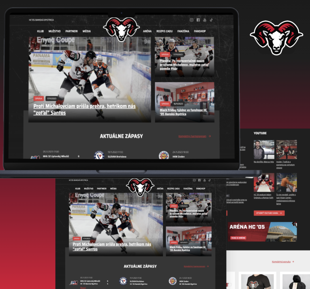 Tvorba web stránok - HC Monacobet B. Bystrica